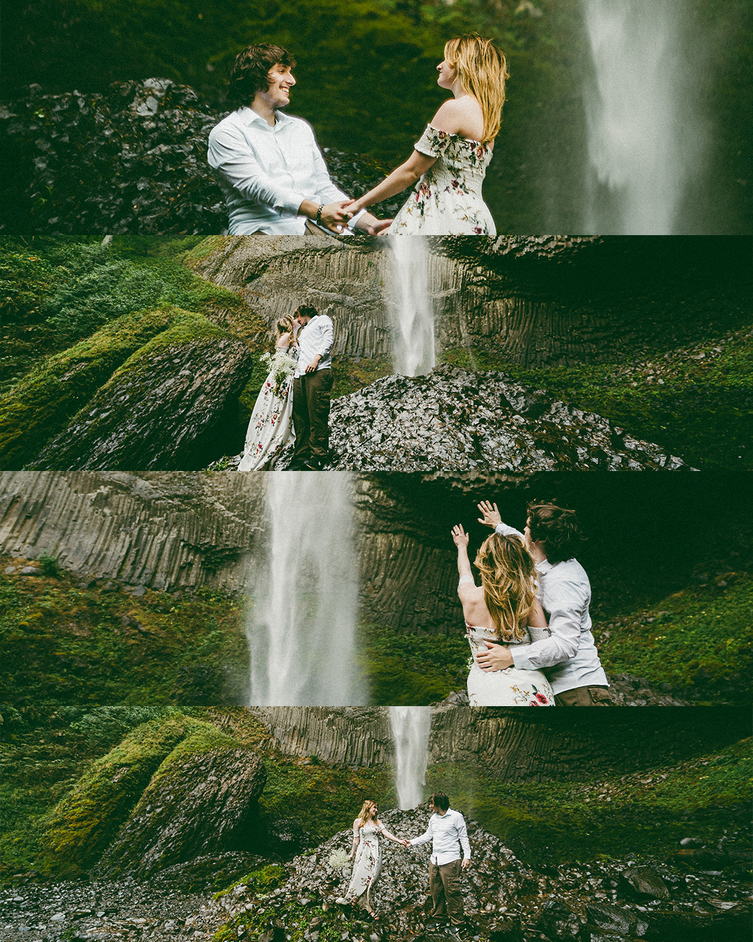 Destination Elopement at Latourell Falls, Columbia River Gorge — photograph 12 of 13